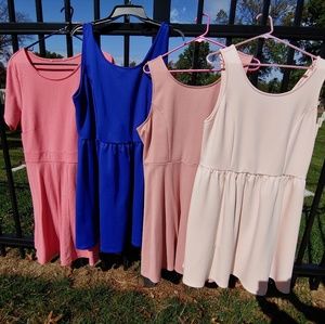 Lot of Four 3X Forever 21 Knit Midi Dresses